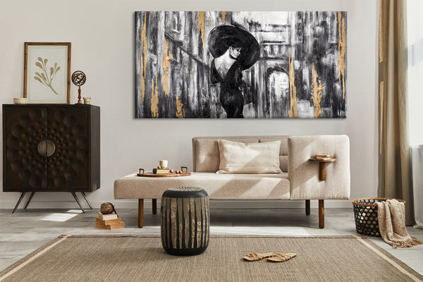 acrylic painting people large wall art for living room