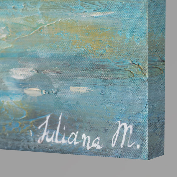 Wall canvas for living room "Summer coolness" 48x32 inch