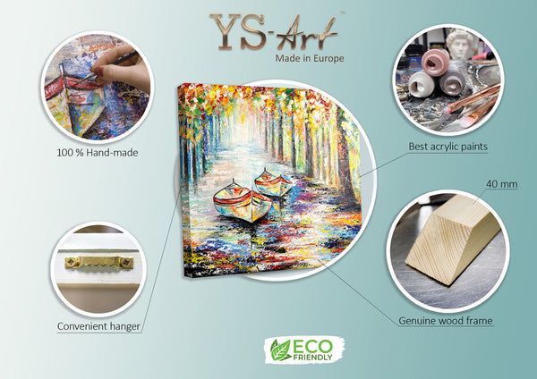 Infographic of art painting Autumn berth