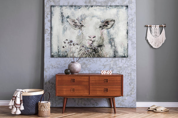 Contemporary wall art "Lucky Sheep"