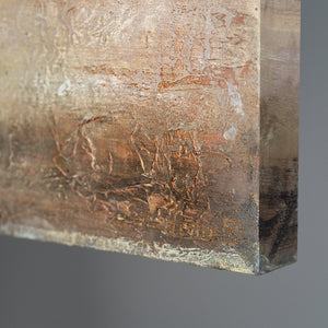 Painted pictures landscape "Gold Tree" with frame modern pictures