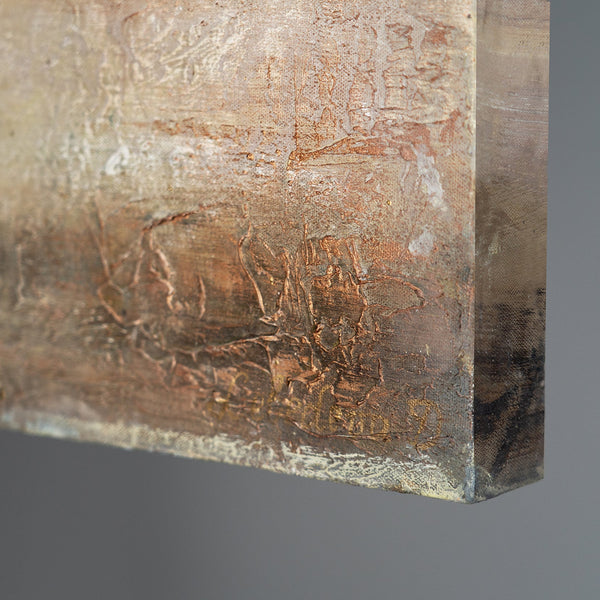 Painted pictures landscape "Gold Tree" with frame modern pictures