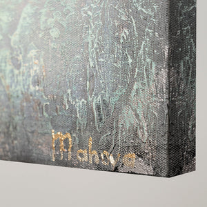 Textured canvas wall art with frame "Energy of sun"