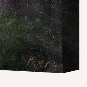 Hand painted canvas art with frame "Peonies II"