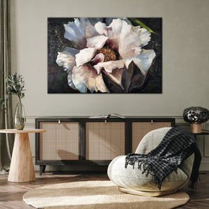 hand painted art abstract flower painting