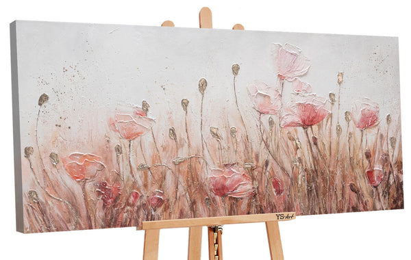 acrylic artwork poppies in the field painting