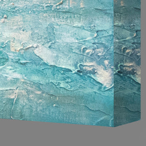 Sea landscape hand-painted acrylic paintings on canvas "Sea blue" 48x32 inch