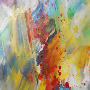 Acrylic painting on canvas: modern abstract wall art "Colorful life"