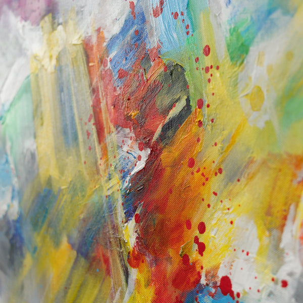 Acrylic painting on canvas: modern abstract wall art "Colorful life"