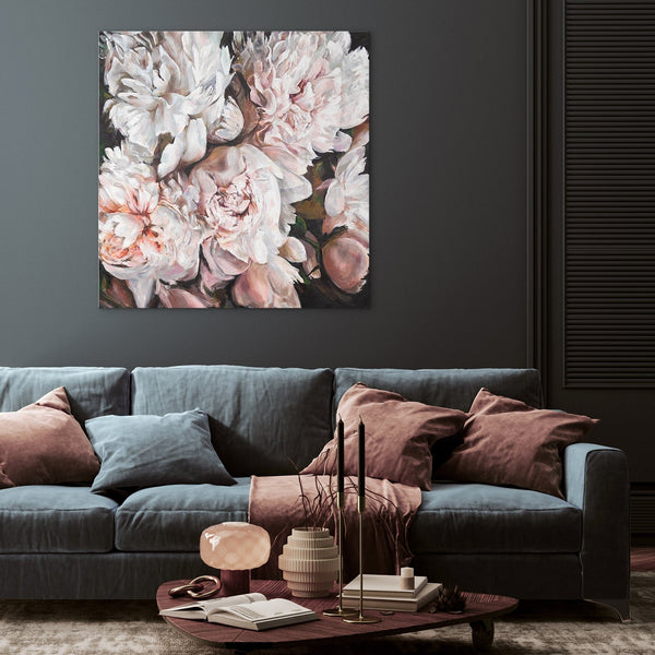 Wall art framed canvas painting "Bouquet of Peonies"