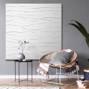 white textured wall art