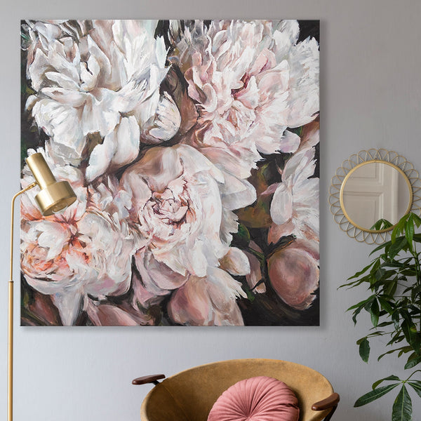 Wall art framed canvas painting "Bouquet of Peonies"