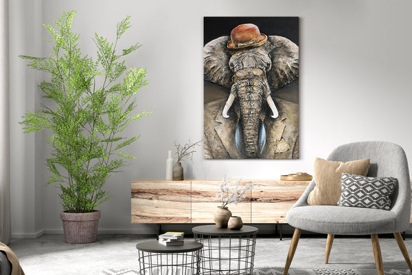 painting by elephant large wall art for living room