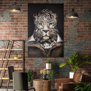 animal acrylic painting textured canvas art