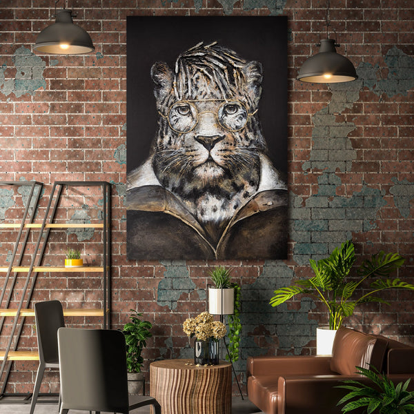 animal acrylic painting textured canvas art