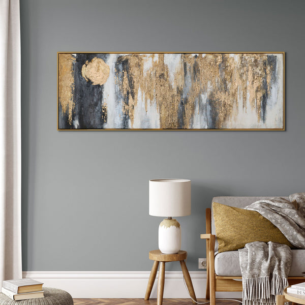 Abstract framed painting for living room artwork "Contemplation"