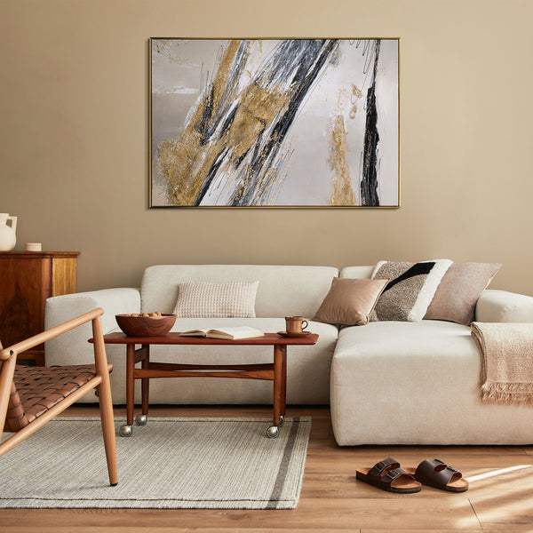 Framed canvas painting for living room "Sands of time II"