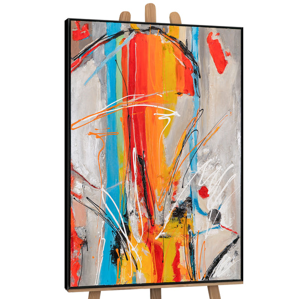 Framed abstract art for living room wall "Color energy"