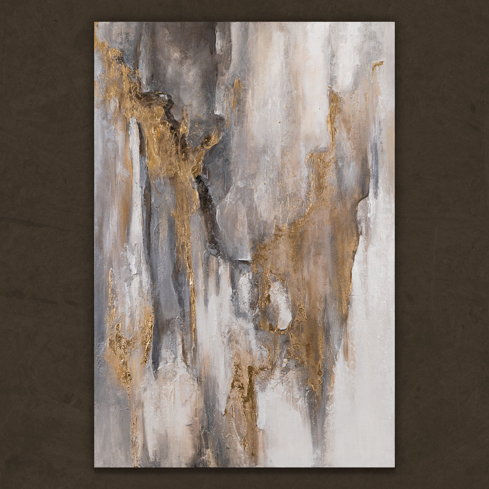 Gesamtansicht moderne Acrylmalerei abstrakte Kunst auf Leinwand
