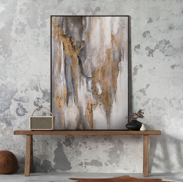 Abstract wall painting for living room in frame "Echoes of time"