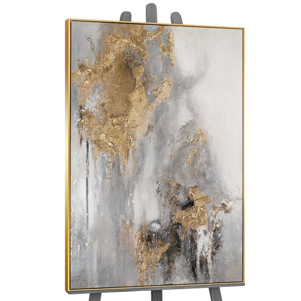 Large abstract painting with frame "Shining moments"