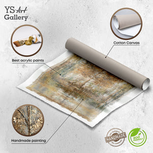 Infografik zur handgemalten Naturkunst auf Leinwand