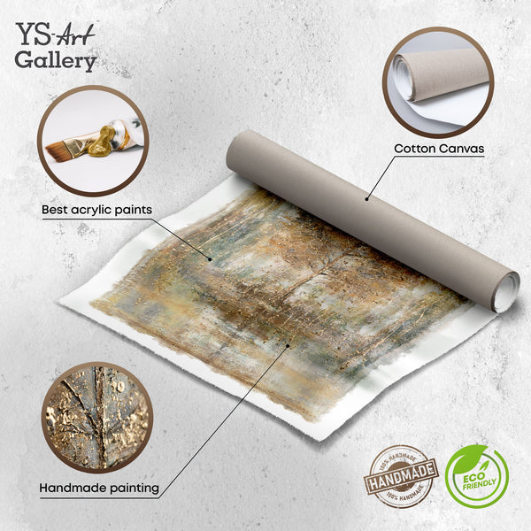 Infografik zur handgemalten Naturkunst auf Leinwand