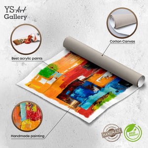 Infografik: handgemalte Acrylbilder auf Leinwand