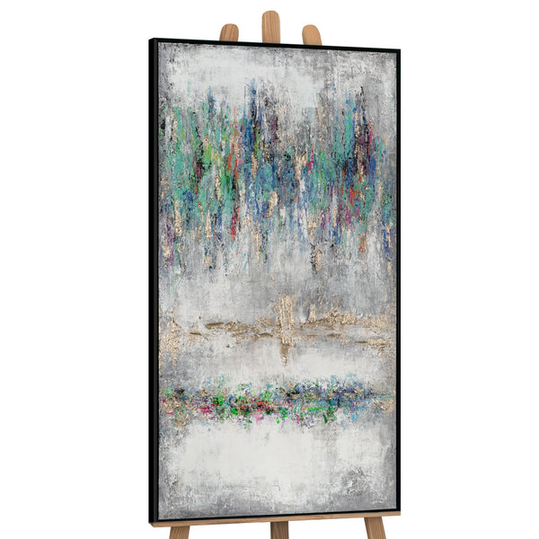 Wall art painting for living room in frame "Shimmering lines"