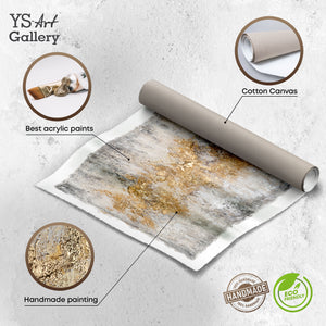 Infografik: handgemaltes Acrylbild mit strukturierter Oberfläche