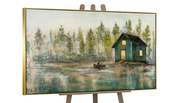 Artwork for living room in frame "The lake house"