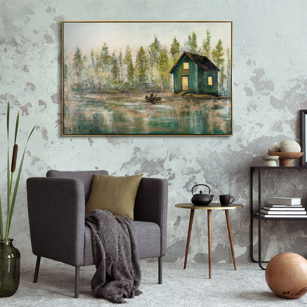 Artwork for living room in frame "The lake house"