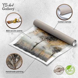 Informationen zur handgemalten Leinwand mit goldener Textur