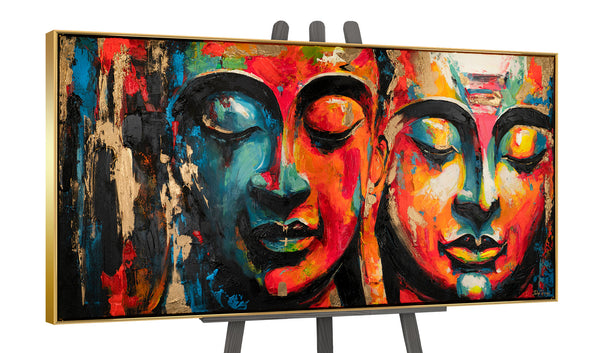 Artwork framed with large Buddha modern wall art "Zen"