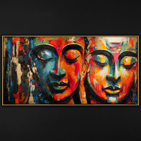 Artwork framed with large Buddha modern wall art "Zen"