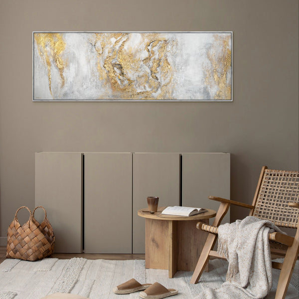 Handmade abstract framed artwork for living room "Warm breeze"