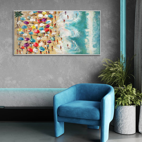 Cool canvas art in frame painting for home "Resort"