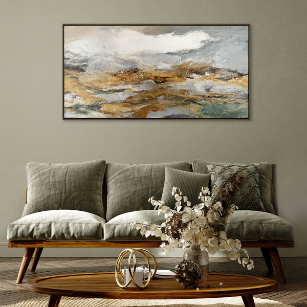 Modern framed artwork for living room "Sun shadows"