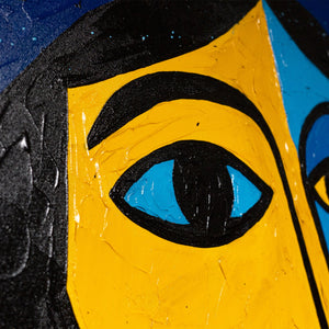 Abstrakte Porträtmalerei Auf Leinwand