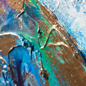 gemälde abstrakt Detail vom Schwanz mit strukturierter Oberfläche