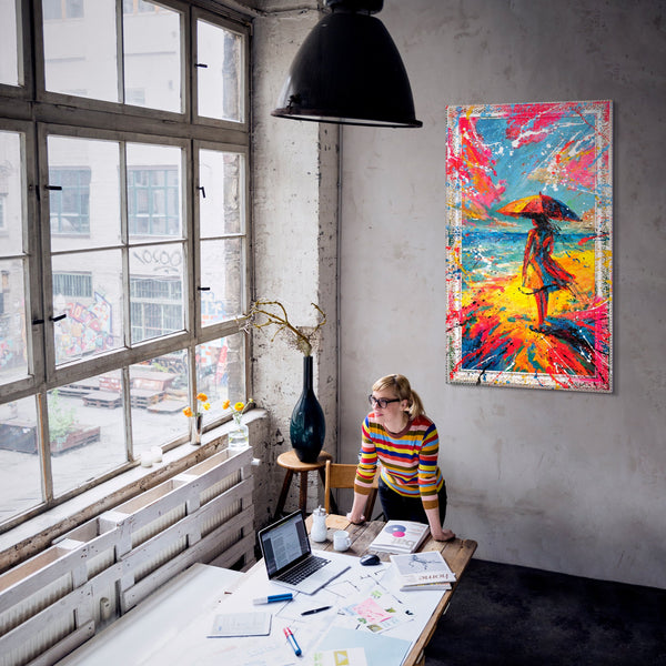 Buntes Wandbild Moderne Kunst