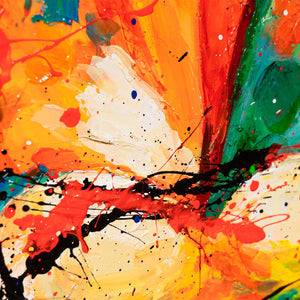 Farbexplosion in Rot und Grün