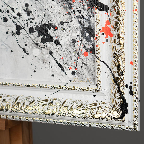 Handgemalte Kunst mit Reliefstruktur