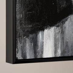 Handgemaltes Acrylbild Schwarz Weiß abstrakte Kunst Deko