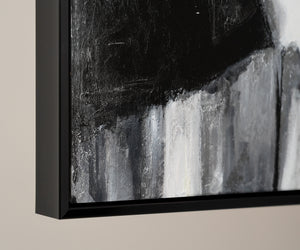 Handgemaltes Acrylbild Schwarz Weiß abstrakte Kunst Deko