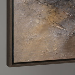 Kantenansicht Leinwandbild Gold Braun