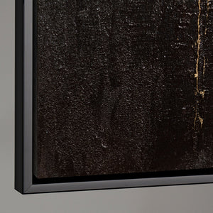 Kantenansicht strukturierte Leinwand dunkel