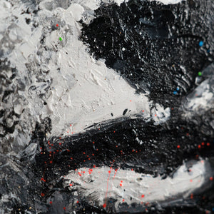 Moderne Wandkunst Gesicht Acrylbild Neonfarben Spritzer