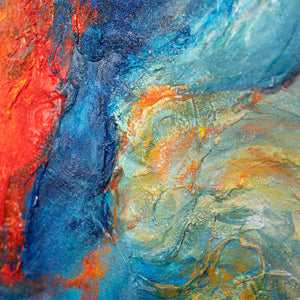 Nahaufnahme bunte Acrylstruktur moderne Kunst