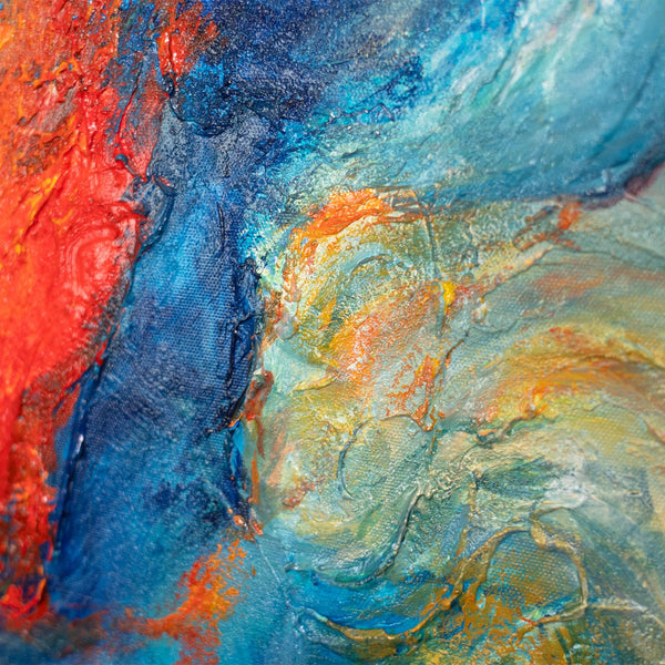 Nahaufnahme bunte Acrylstruktur moderne Kunst